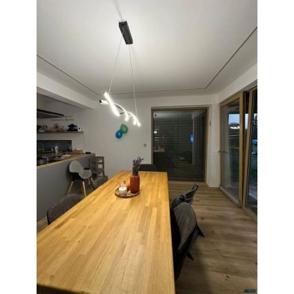 LED luster na sajli TWIST LED/37W/230V 4000K 120 cm zlatna