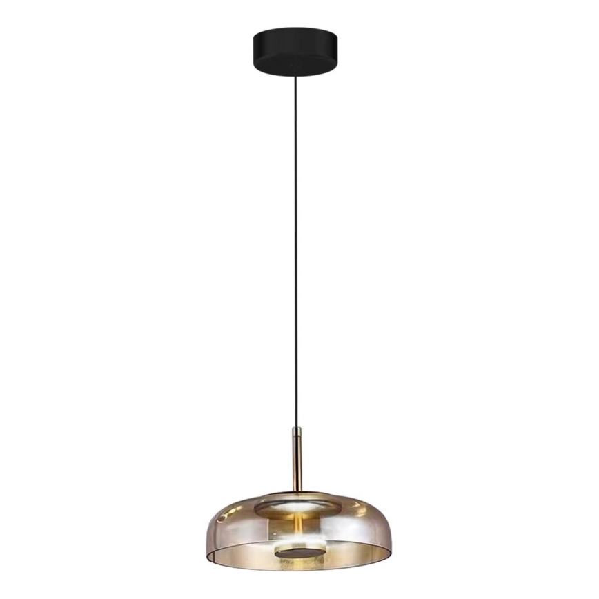 LED luster na sajli VETRO LED/6W/230V pr. 23 cm bež/crno