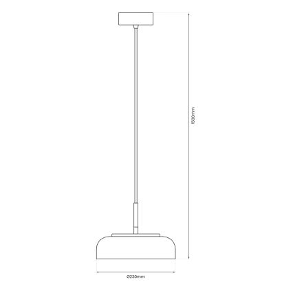 LED luster na sajli VETRO LED/6W/230V pr. 23 cm bež/crno