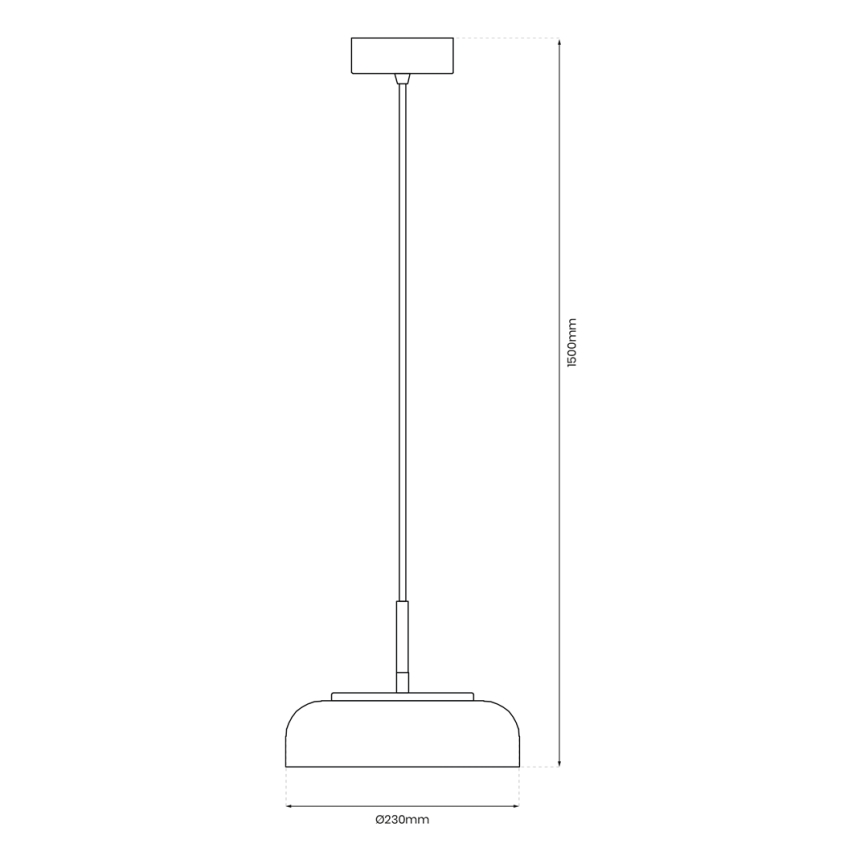 LED luster na sajli VETRO LED/6W/230V pr. 23 cm bež/crno