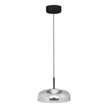 LED luster na sajli VETRO LED/6W/230V pr. 23 cm sivo/crno