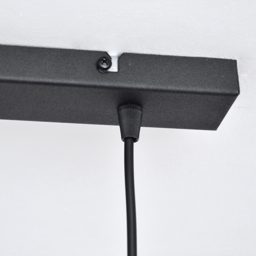LED luster na sajli VOLTA 2xE27/15W/230V crno/zlatna