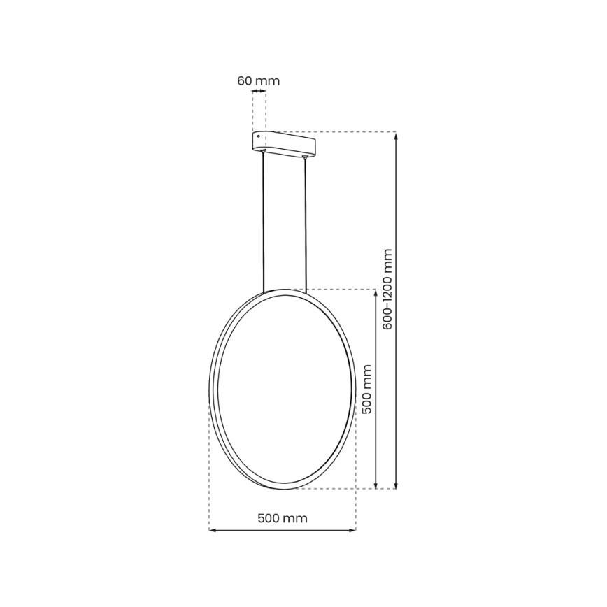 LED Luster na sajli za kupatilo SATURNO LED/28W/230V IP44 zlatna