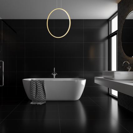 LED Luster na sajli za kupatilo SATURNO LED/46W/230V IP44 zlatna