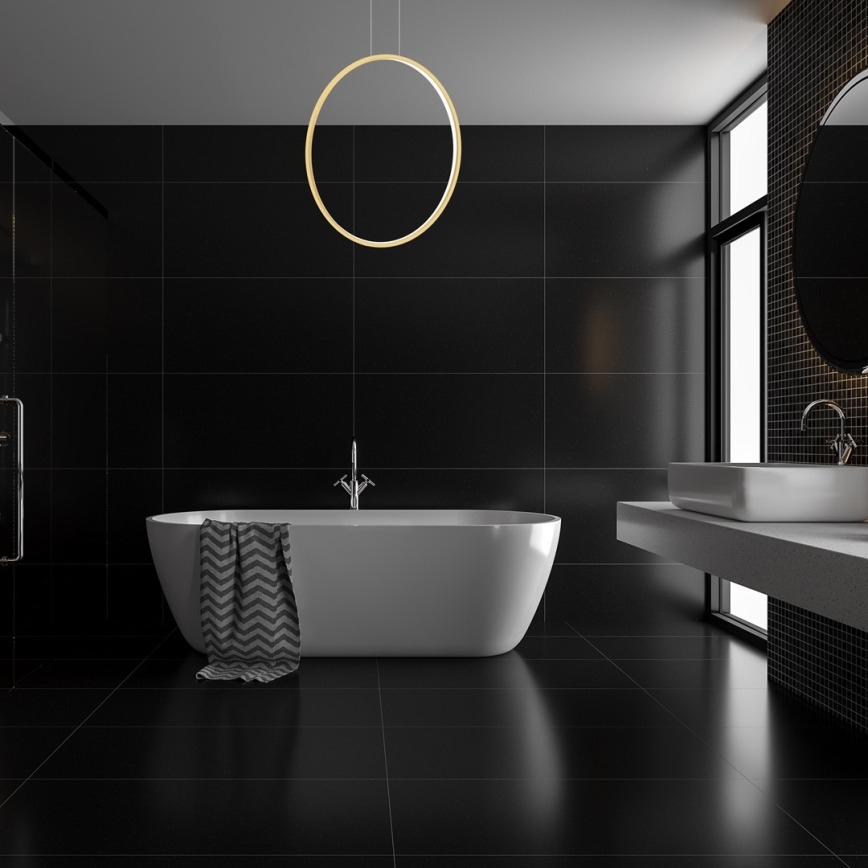 LED Luster na sajli za kupatilo SATURNO LED/46W/230V IP44 zlatna