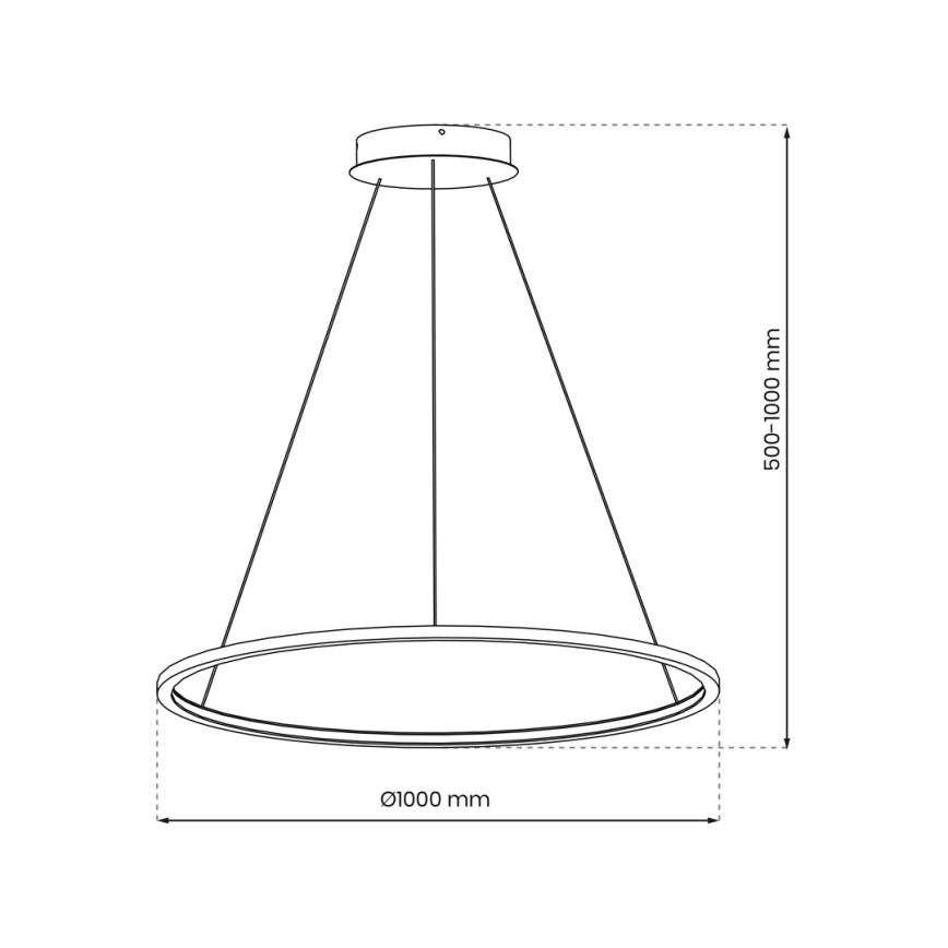 LED Luster na sajli za kupatilo SATURNO LED/57W/230V IP44 antracit