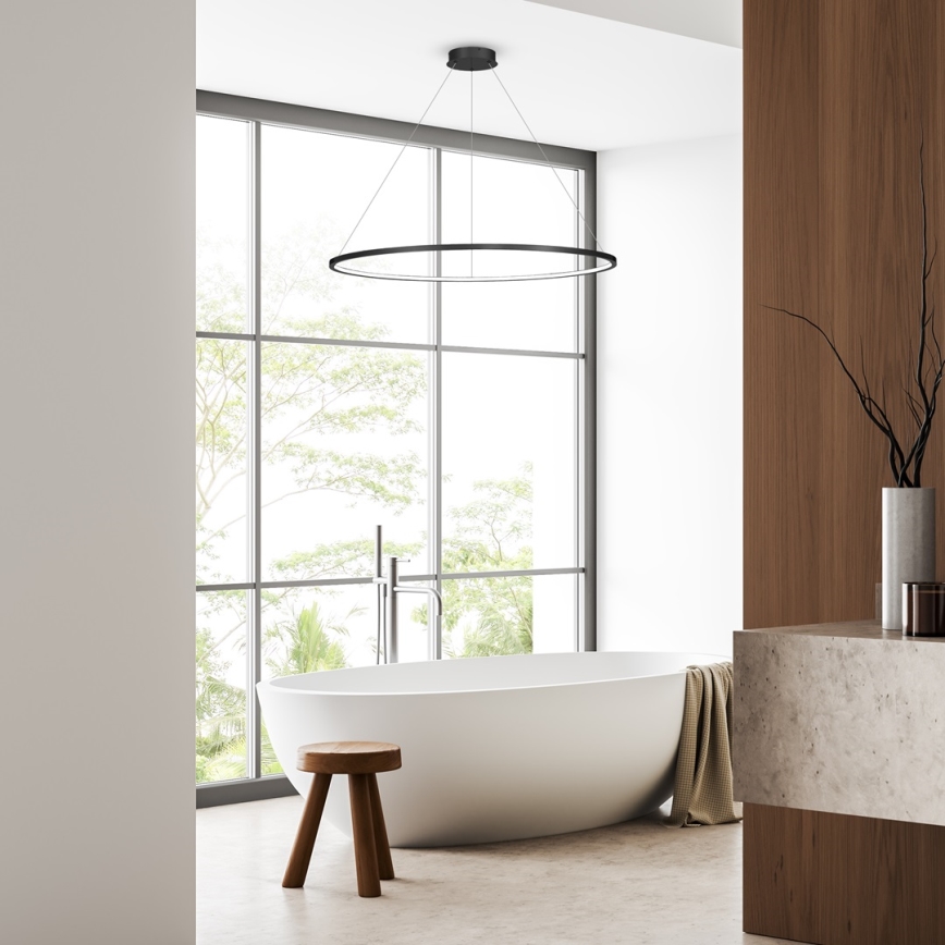 LED Luster na sajli za kupatilo SATURNO LED/65W/230V IP44 antracit