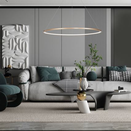 LED Luster na sajli za kupatilo SATURNO LED/65W/230V IP44 zlatna