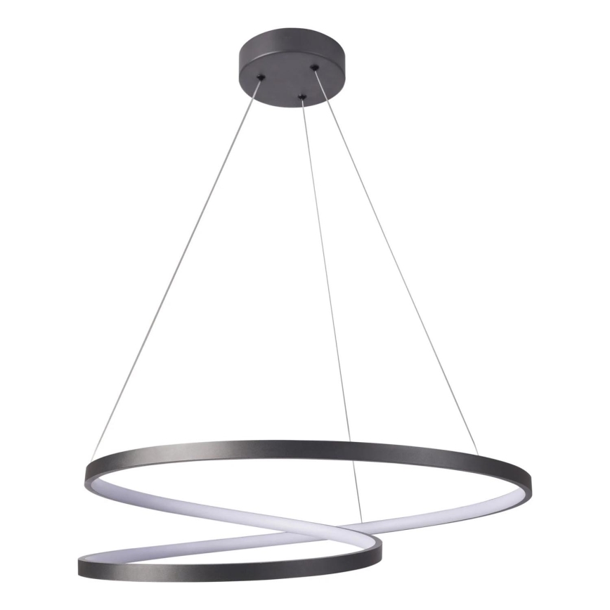 LED luster na sajli ZEFIRA LED/52W/230V 4000K pr. 60 cm antracit
