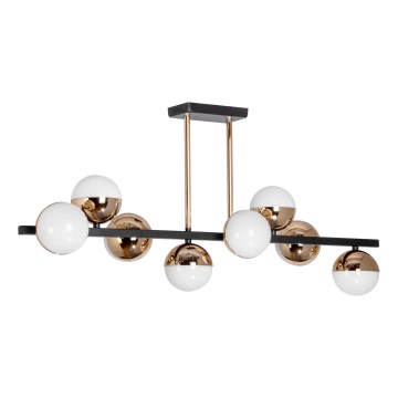 LED luster na stalku 8xLED/7W/230V zlatna/crna