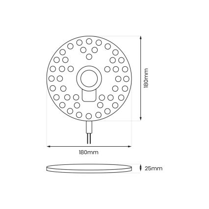 LED magnetni modul LED/24W/230V prečnik 18 cm 3000K