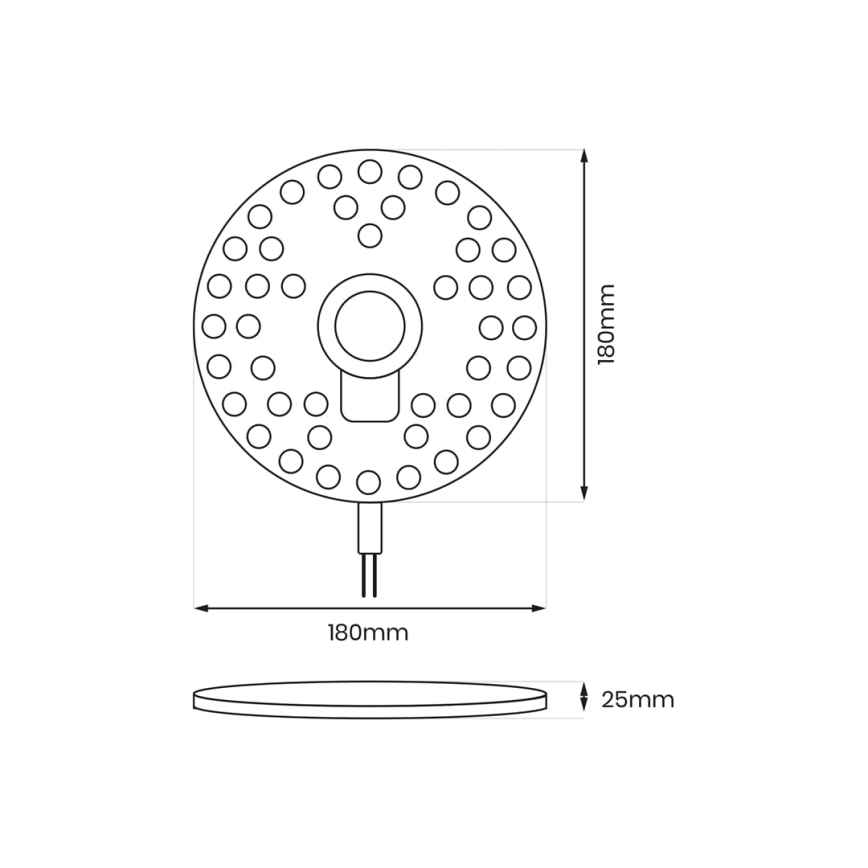 LED magnetni modul LED/24W/230V prečnik 18 cm 3000K