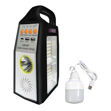 LED multifunkcionalni solarna lampa sa zvučnikom i powerbankom LED/5W/7200mAh IP65