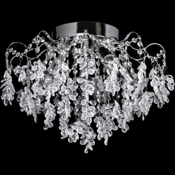 LED Nadgradni luster 4xE27/60W/230V + 4xLED/3W pr. 40 cm sjajni krom