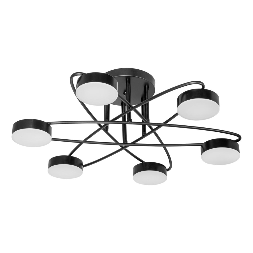 LED Nadgradni luster 6xLED/7W/230V crno