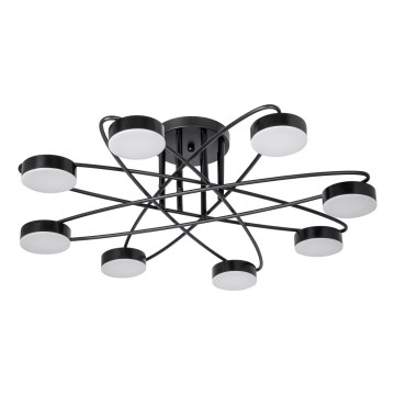 LED Nadgradni luster 8xLED/7W/230V 3000-6000K pr. 70 cm crno