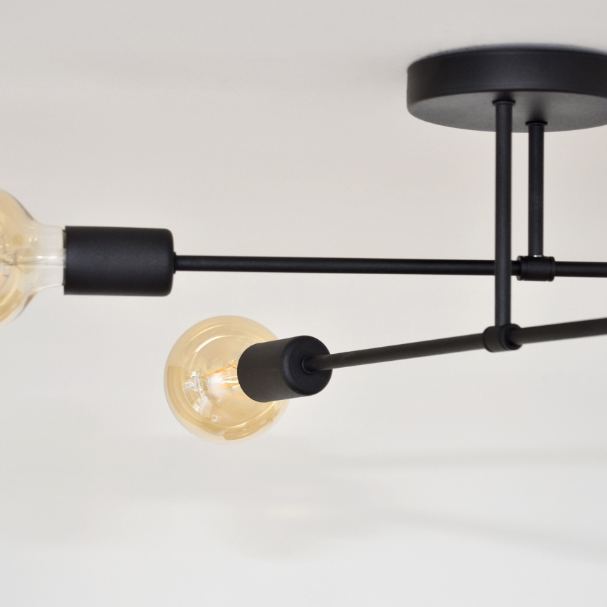 LED Nadgradni luster CAMBRIDGE 4xE27/8W/230V crno