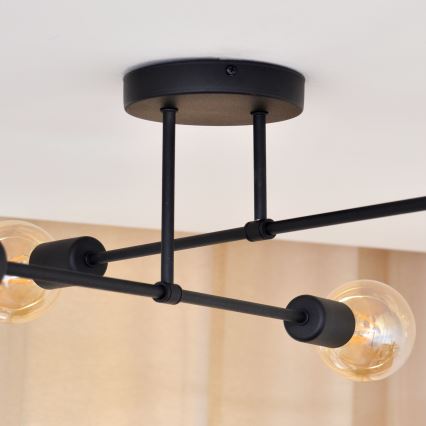 LED Nadgradni luster CAMBRIDGE 4xE27/8W/230V crno