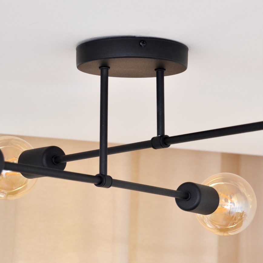 LED Nadgradni luster CAMBRIDGE 4xE27/8W/230V crno