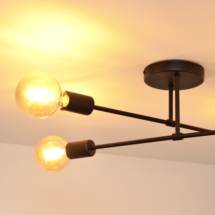 LED Nadgradni luster CAMBRIDGE 4xE27/8W/230V crno