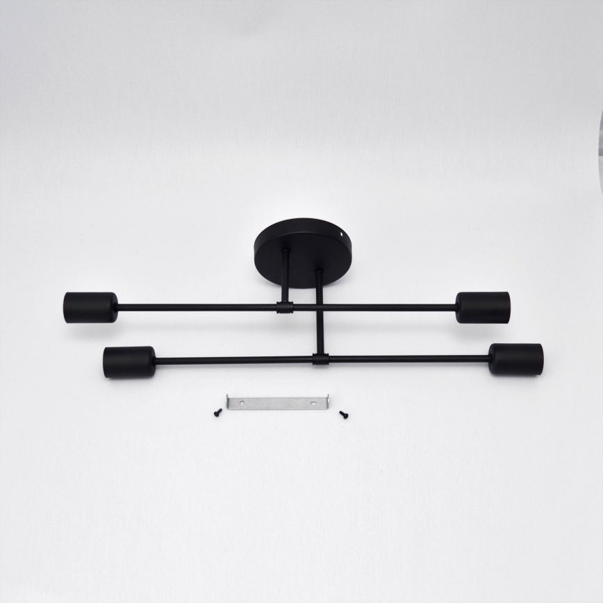 LED Nadgradni luster CAMBRIDGE 4xE27/8W/230V crno