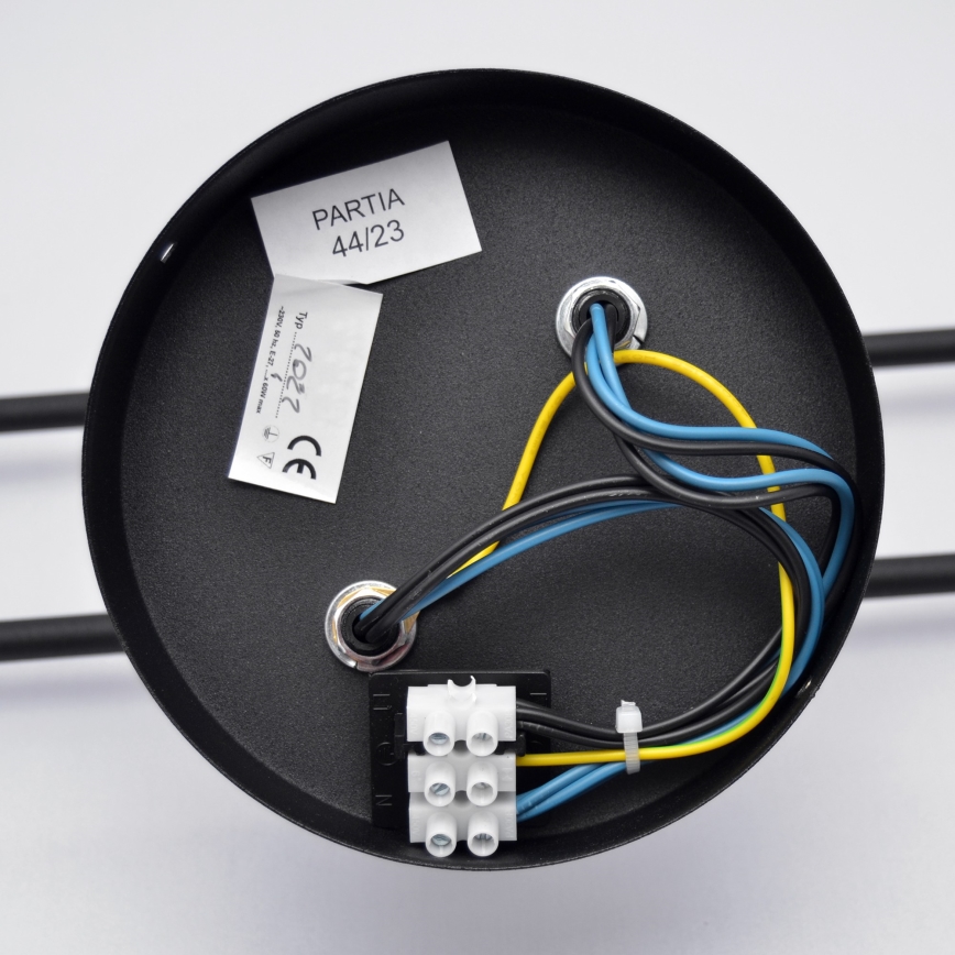 LED Nadgradni luster CAMBRIDGE 4xE27/8W/230V crno