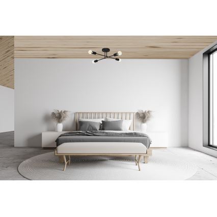 LED Nadgradni luster CAMBRIDGE 4xE27/8W/230V crno