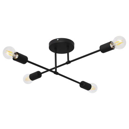 LED Nadgradni luster CAMBRIDGE 4xE27/8W/230V crno
