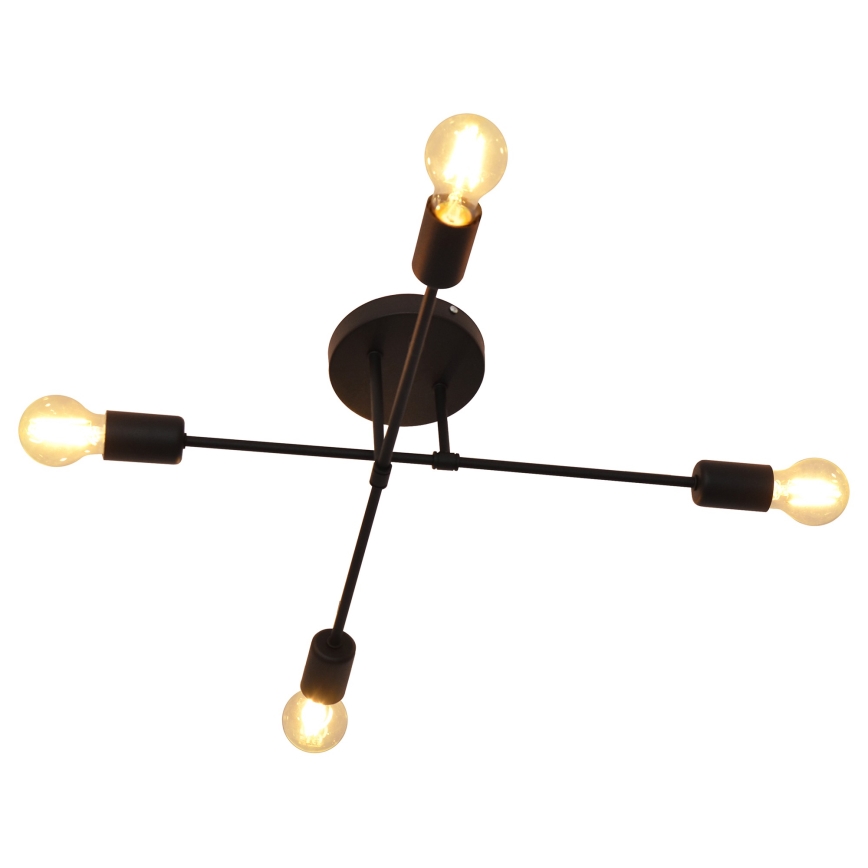 LED Nadgradni luster CAMBRIDGE 4xE27/8W/230V crno