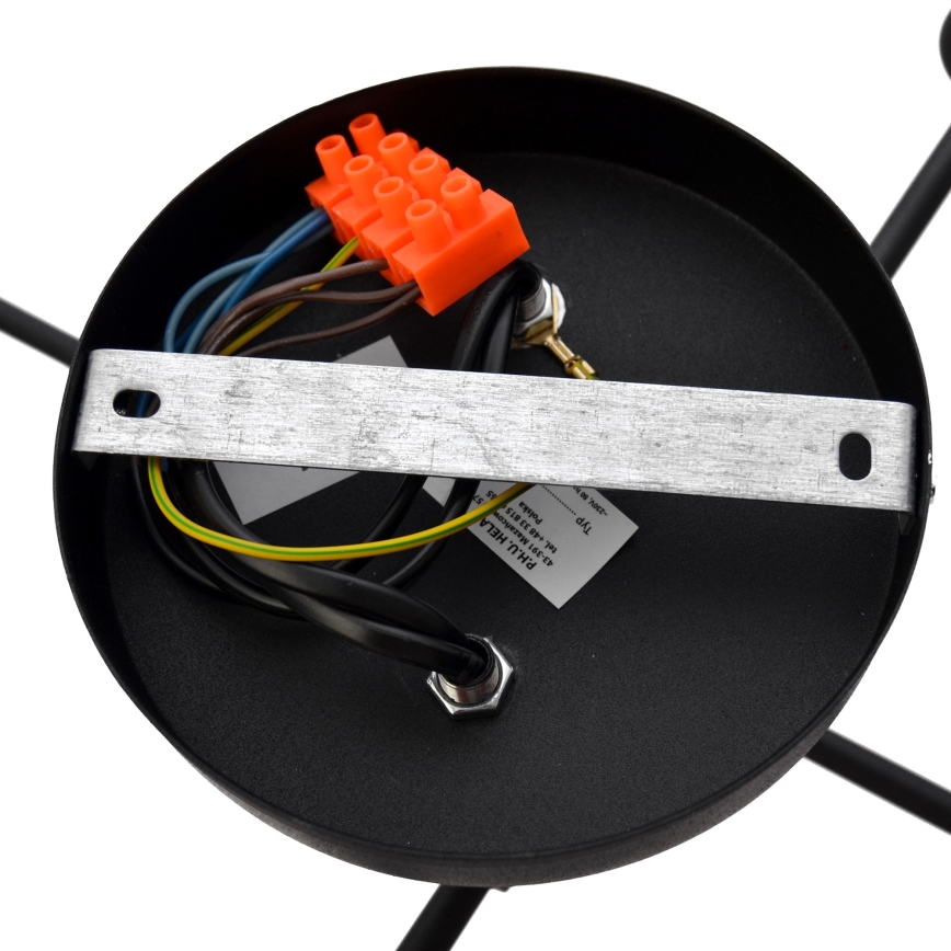 LED Nadgradni luster CAMBRIDGE 4xE27/8W/230V crno