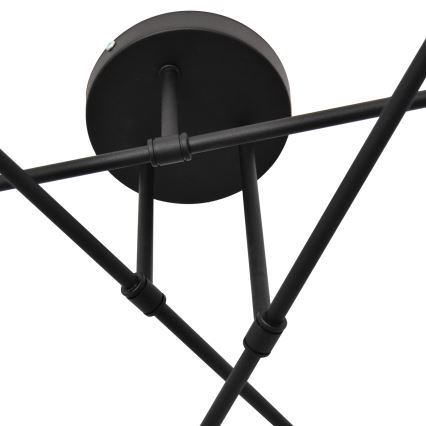 LED Nadgradni luster CAMBRIDGE 6xE27/8W/230V crno