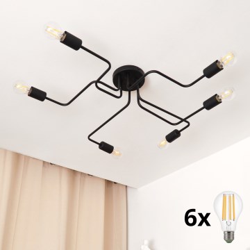LED Nadgradni luster TUBE 6xE27/15W/230V