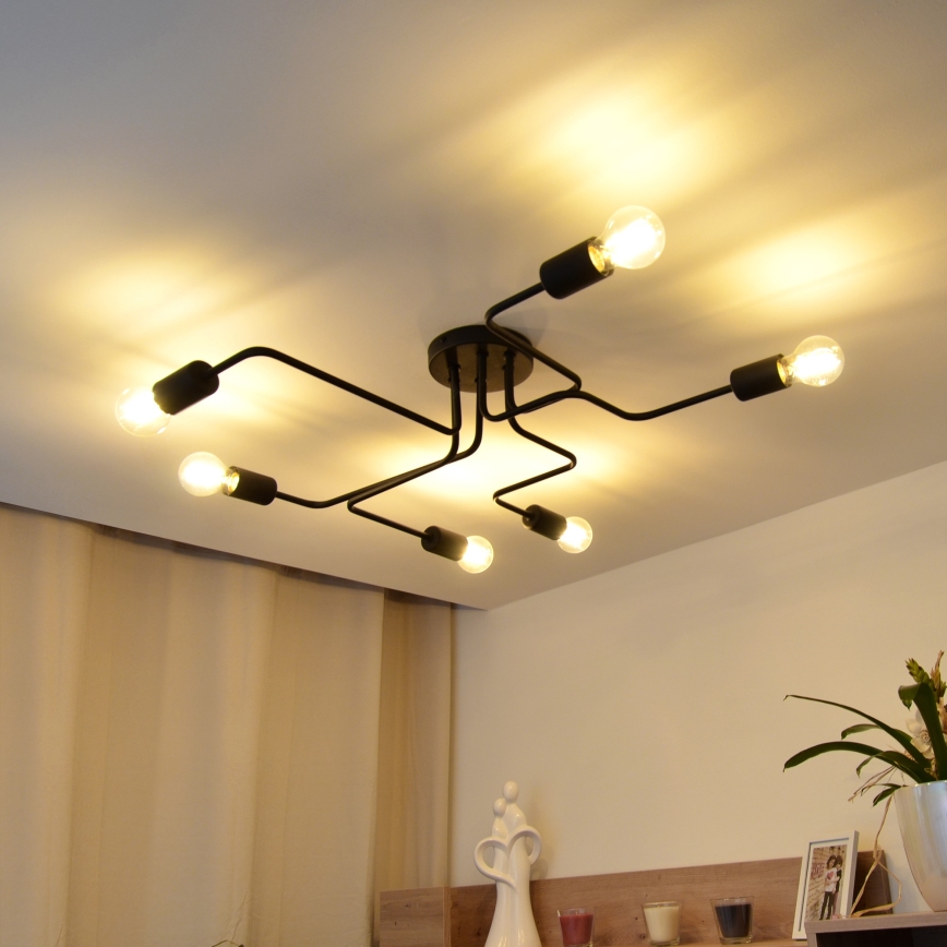 LED Nadgradni luster TUBE 6xE27/15W/230V