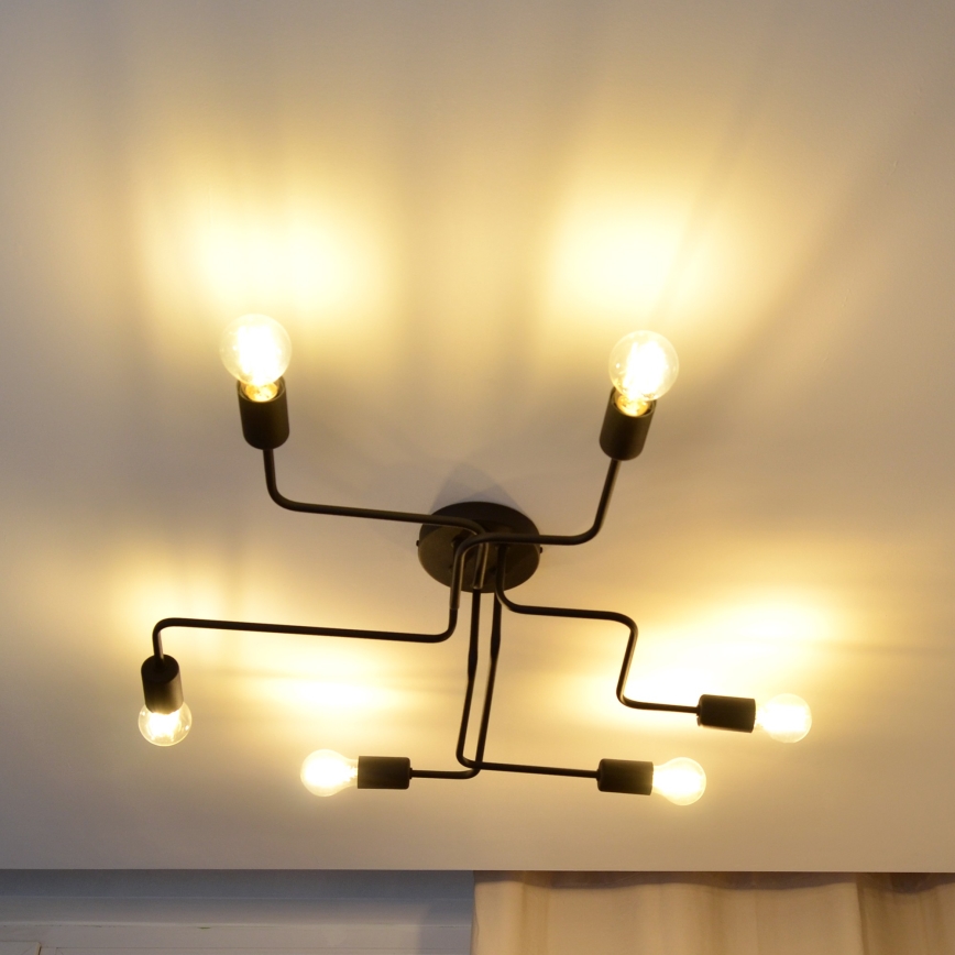 LED Nadgradni luster TUBE 6xE27/15W/230V