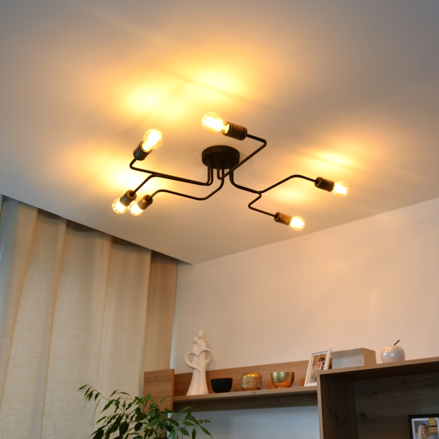 LED Nadgradni luster TUBE 6xE27/15W/230V