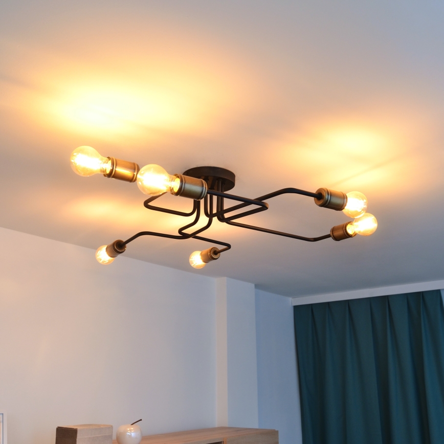 LED Nadgradni luster TUBE 6xE27/15W/230V
