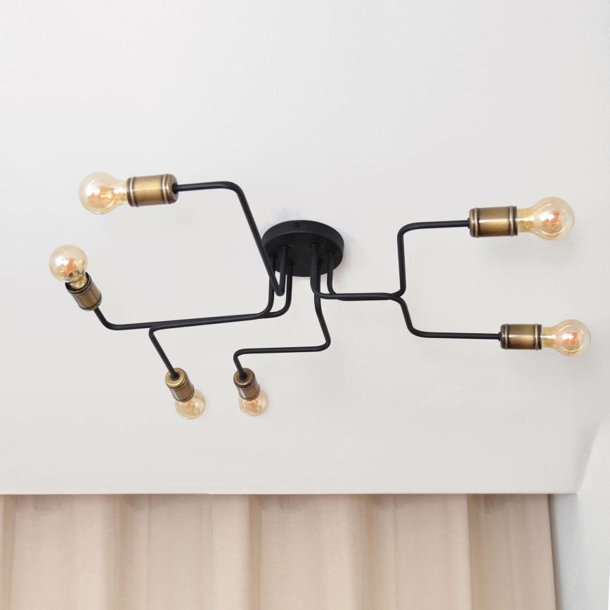 LED Nadgradni luster TUBE 6xE27/15W/230V