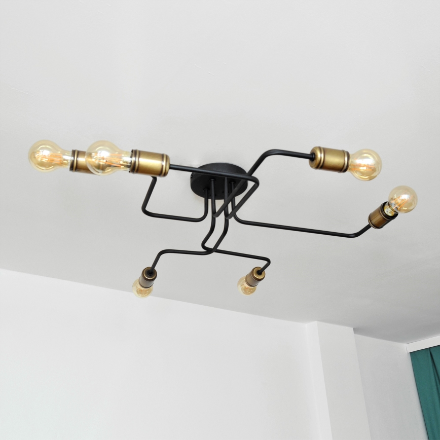 LED Nadgradni luster TUBE 6xE27/15W/230V