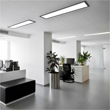 LED Nadgradni panel BRISBANE LED/36W/230V 4000K 29,5x119 cm crno