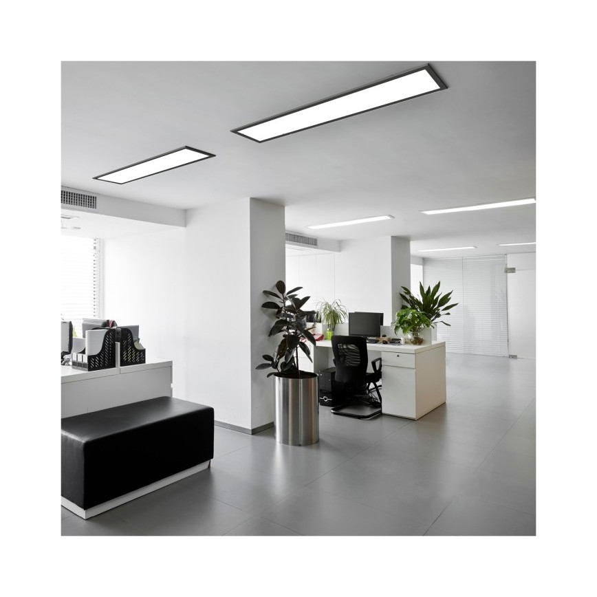 LED Nadgradni panel BRISBANE LED/36W/230V 4000K 29,5x119 cm crno