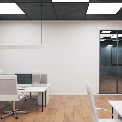 LED Nadgradni panel BRISBANE LED/36W/230V 4000K 59,5x59,5 cm crno