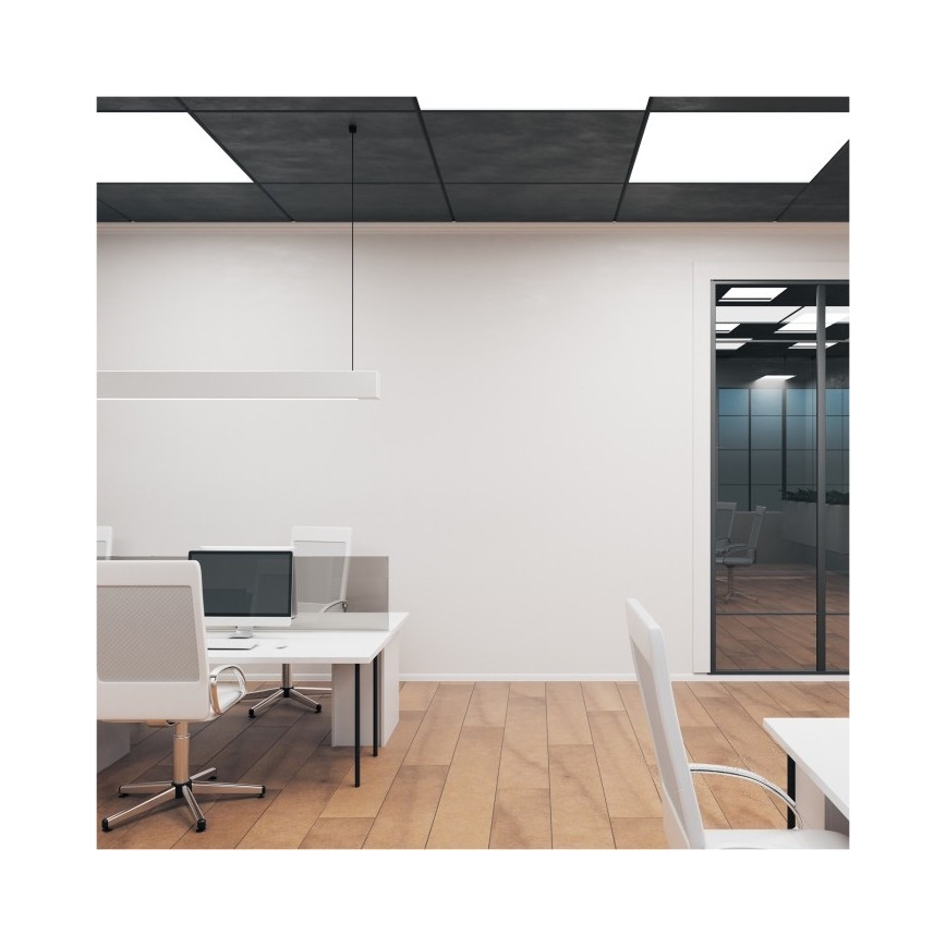 LED Nadgradni panel BRISBANE LED/36W/230V 4000K 59,5x59,5 cm crno