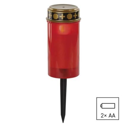 LED Nadgrobna sveća LED/2xAA IP44