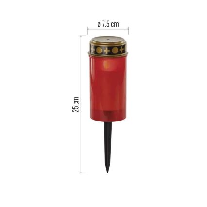 LED Nadgrobna sveća LED/2xAA IP44