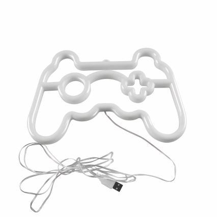 LED Neonska zidna dekoracija GAME LED/3W/3xAA USB plava