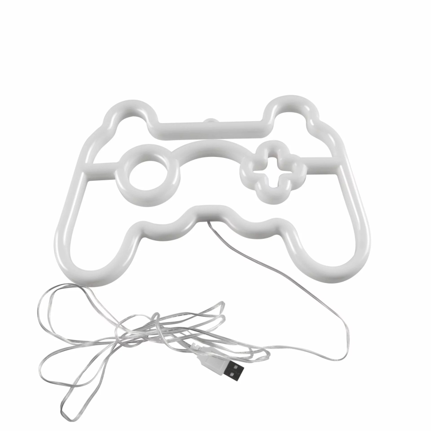 LED Neonska zidna dekoracija GAME LED/3W/3xAA USB plava