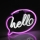 LED Neonska zidna dekoracija HELLO LED/3W/3xAA USB roze