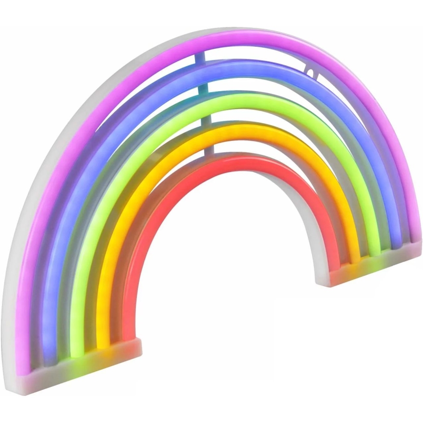 LED Neonska zidna dekoracija RAINBOW LED/3W/3xAA USB šareni