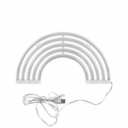 LED Neonska zidna dekoracija RAINBOW LED/3W/3xAA USB šareni