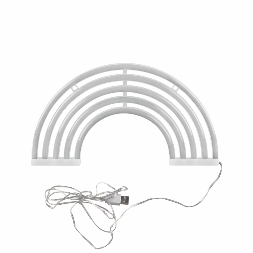 LED Neonska zidna dekoracija RAINBOW LED/3W/3xAA USB šareni